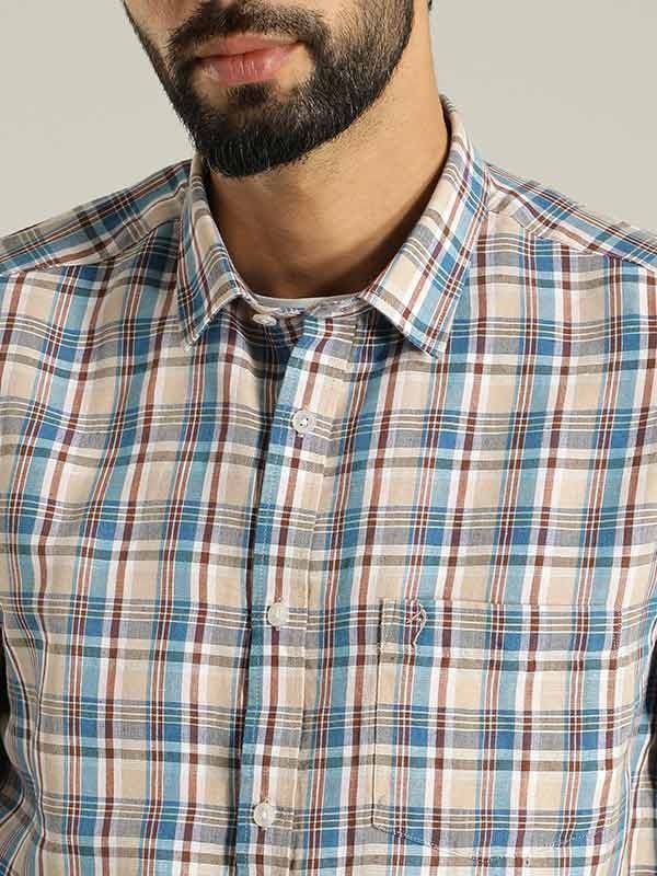 Indian Terrain Men Checkered Multicolor Shirt